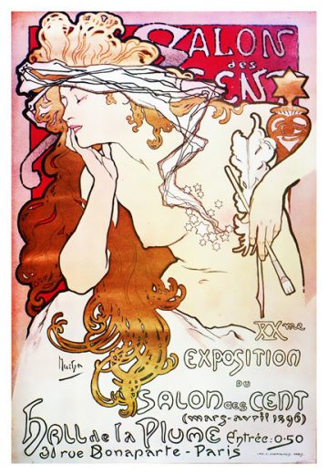 Salon des Cents by Alphonse Mucha Fine Art Print - Arty Posters