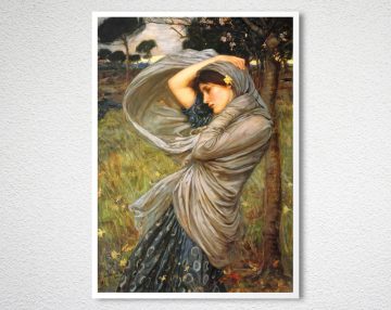 Boreas by John William Waterhouse Figurative Fine Art Print - Arty Posters